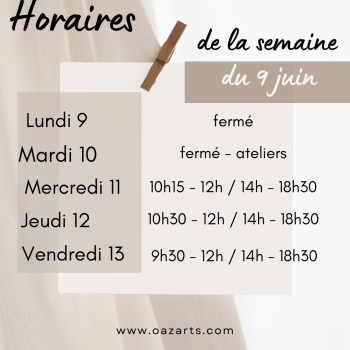 Horaires semaine 13 3
