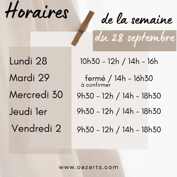 Horaires semaine 30 1